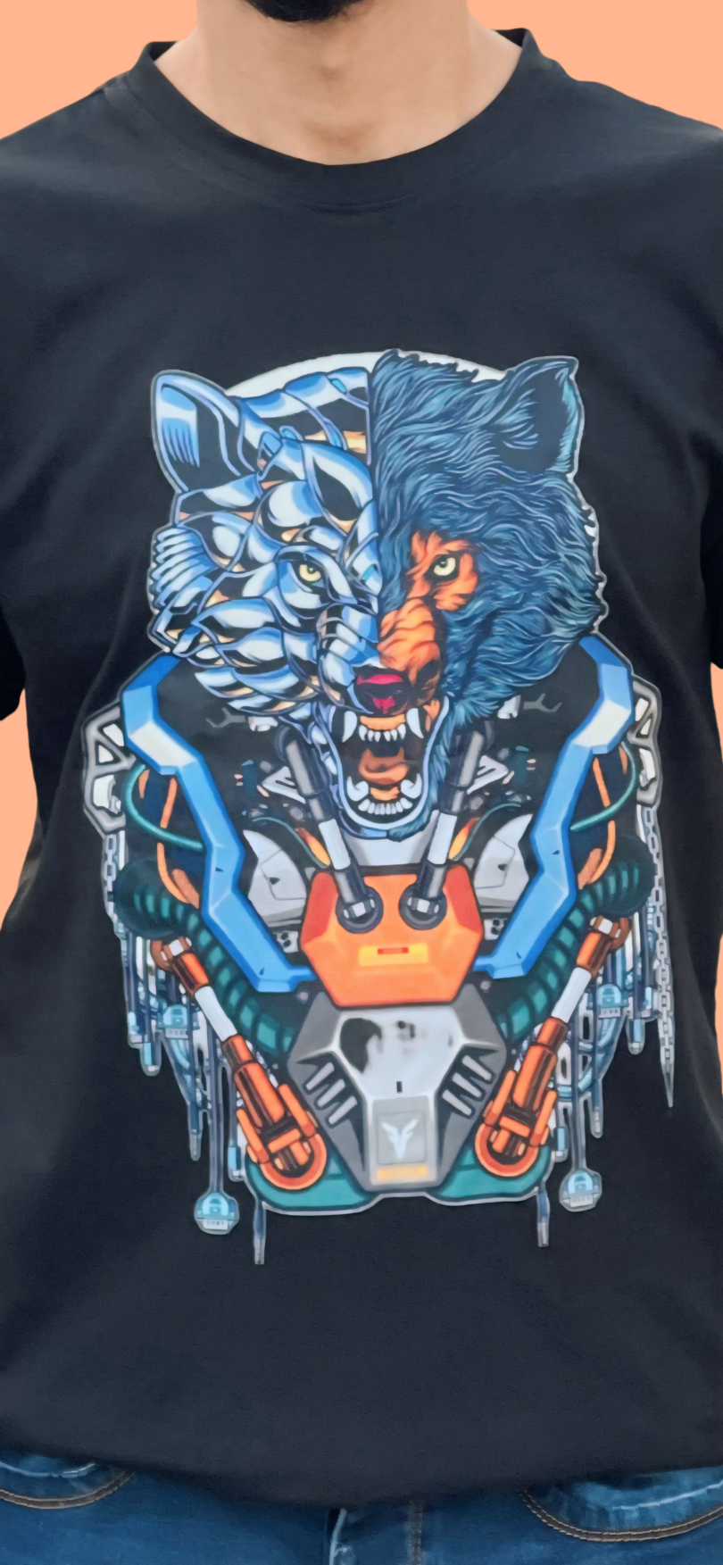 Robotic Beast Black T-Shirt - Image 2