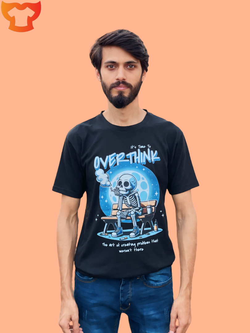 OverThink Black Skeleton T-Shirt