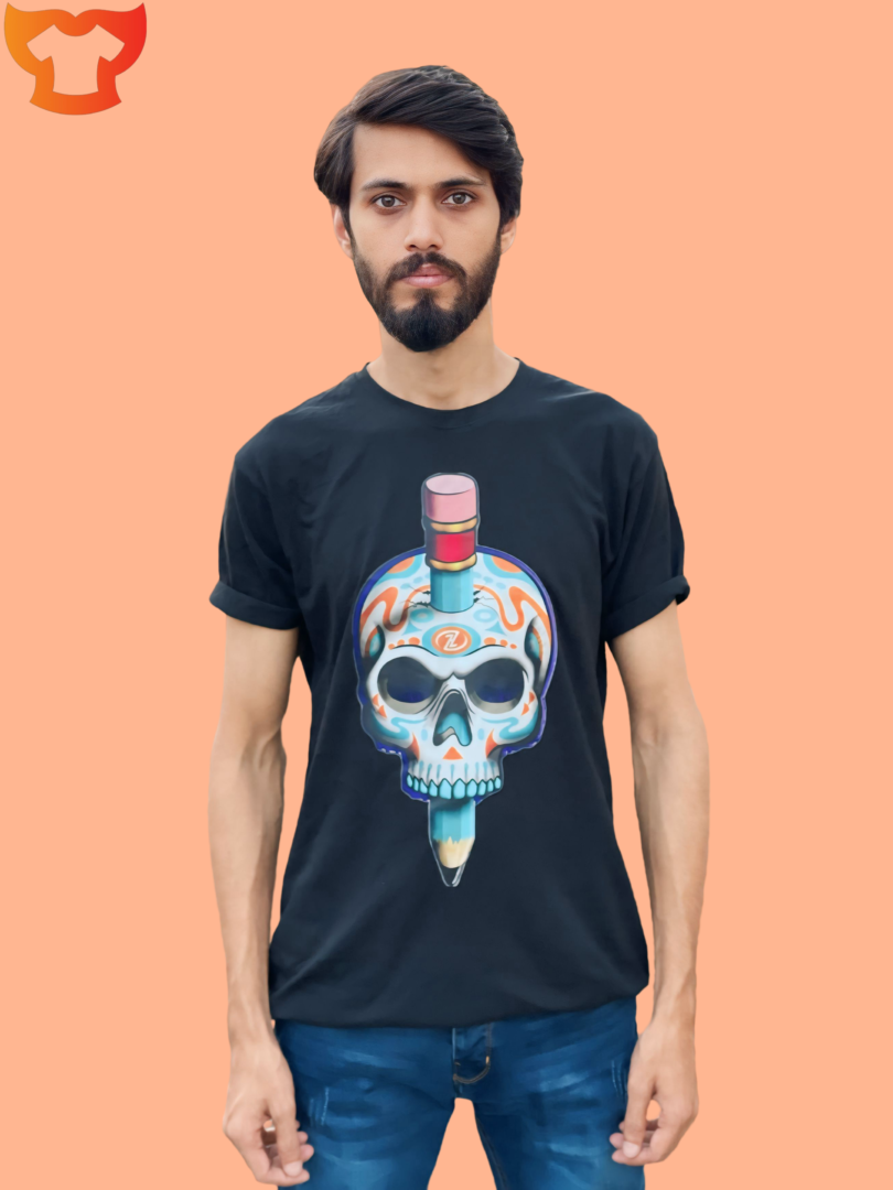 Black Skeleton Graphic T-Shirt