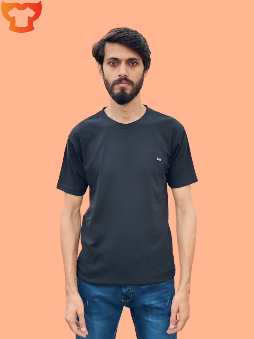 WHITE AND BLACK PLAIN SHIRT