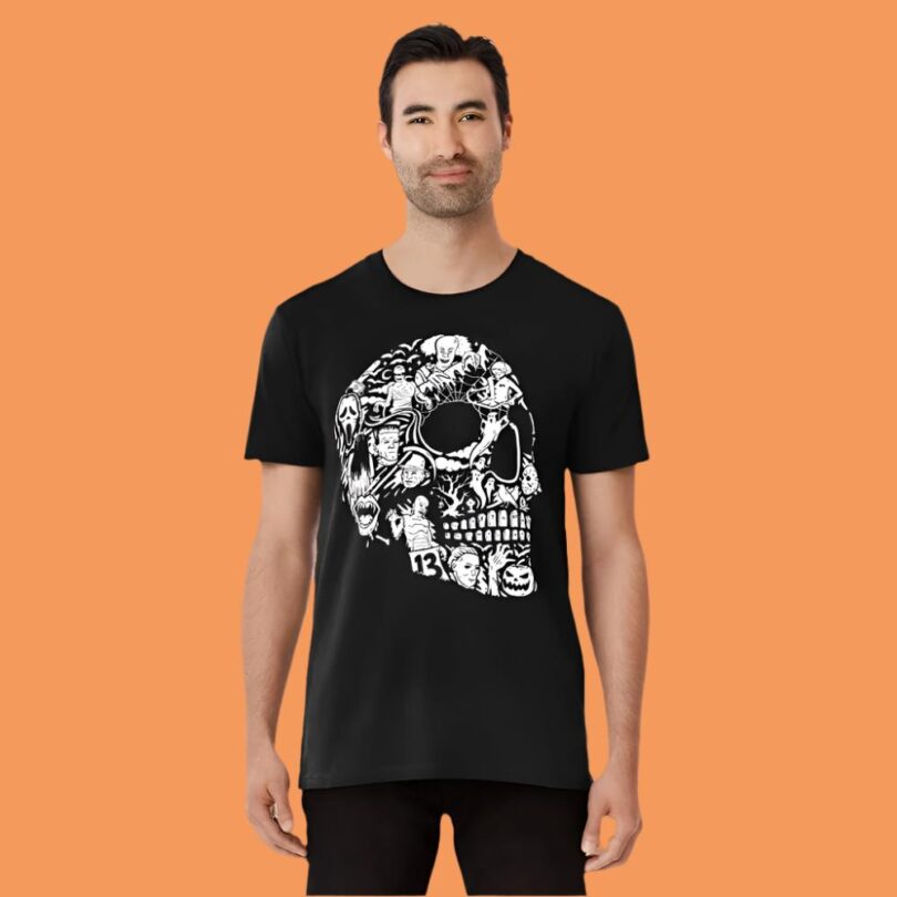 Black Skeleton Graphic T-Shirt
